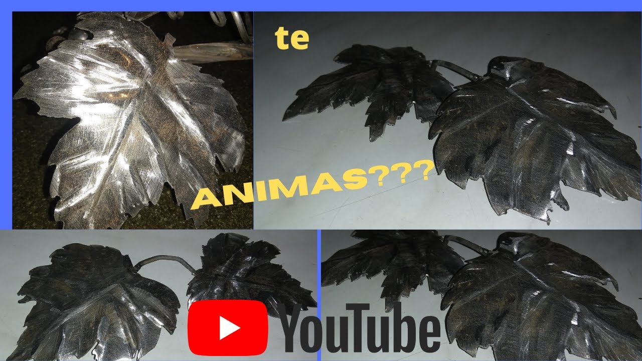 Herreria artistica !! Adornos con materiales reciclados. hojas de arboles sin fragua!!