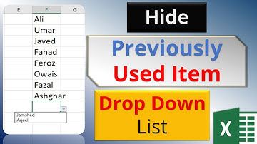 How To Hide Previously Used Items In Drop down List in Excel | Remove used items in drop down list