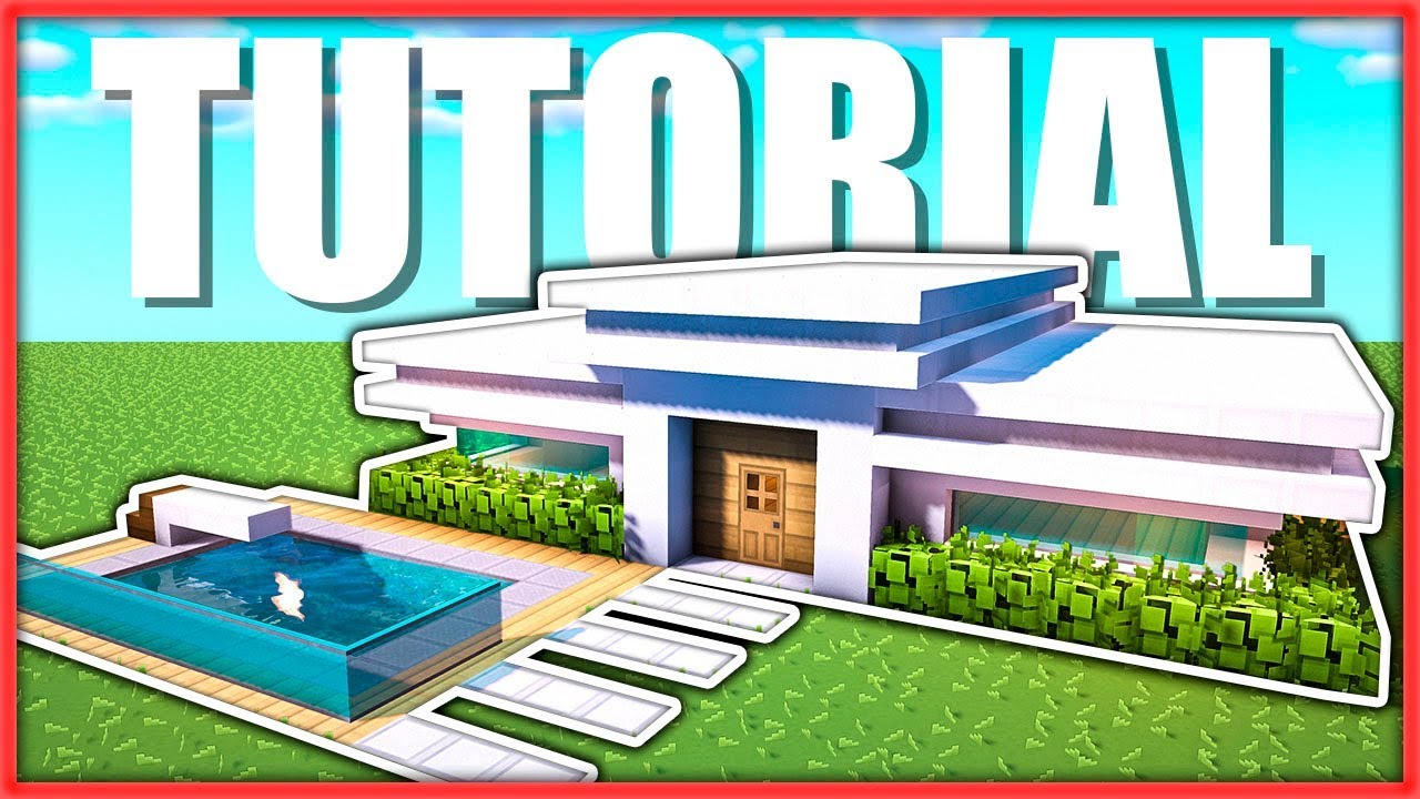 Minecraft: CASA MODERNA con piscina fácil Tutorial #4✓