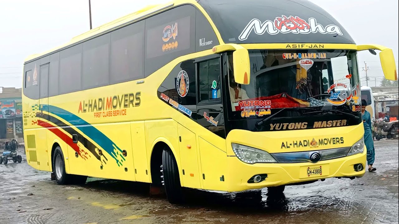 Al Hadi Movers | Yousuf Goth Bus Terminal | Yutong Double Glass Bus | Balochistan Buses | Turbat Bus