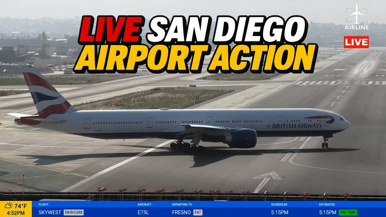 🔴LIVE SAN DIEGO (SAN) AIRPORT PLANE SPOTTING ACTION! (August 12th, 2025)