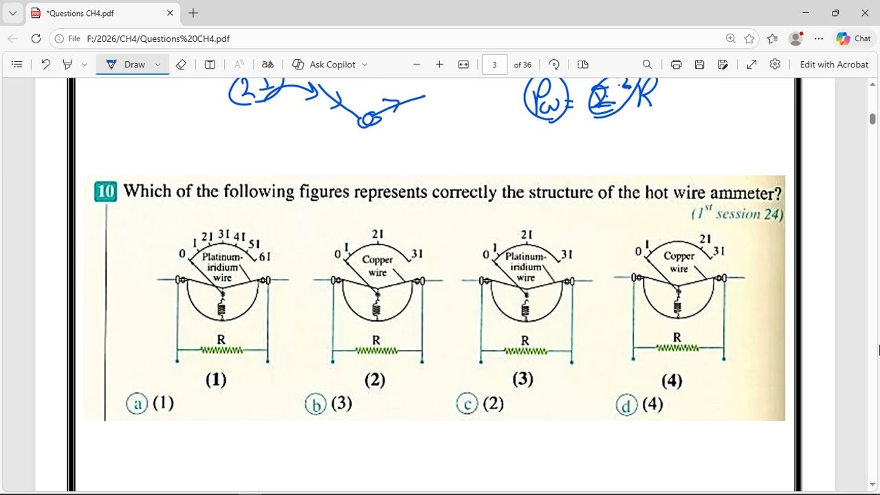 Questions part 1Hot wire ammeter