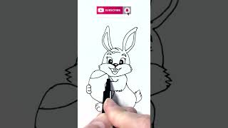 Easy drawing / AN EASTER BUNNY WITH EGG / Tutorial #shorts