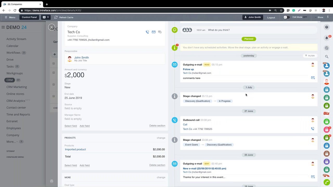 Crm deal list. Crm deal list