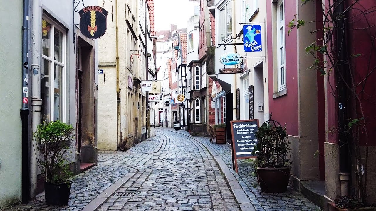 Bremen,Germany | 4K Virtual City Walk Mall Tour | The Bremen Roland | Cathedral | Schnoor Quarter