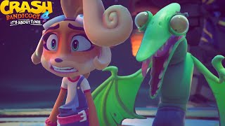 Coco Gets Creeped Out By N. Brio's Cloaca in Crash Bandicoot 4: It's About Time