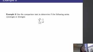 Calculus II, Lecture 22, V6  Examples Comparison test