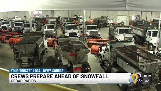Cedar Rapids road crews preparing for heavy snowfall