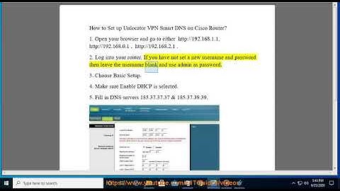 Set up Unlocator VPN Smart DNS on Cisco Router