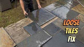 How to Fix Loose Patio Tiles – Easy DIY Method #DIY #PatioDIY #LooseTiles #PatioTiles #TileRepair