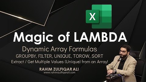 Magic of LAMBDA! Dynamic Array Formula (Excel 365) | Extract Multiple Values (Unique) from an Array