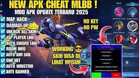 CHEAT ML AUTO AIM ｜｜ MOD MENU MOBILE LEGENDS 2025 ｜｜ AUTO AIM ALL HERO + MAP HACK + UNLOCK ALL SKIN