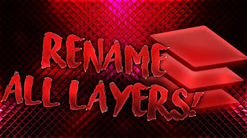 How To Rename Multiple Layers In Photoshop! (AWESOME NEW SCRIPT!)