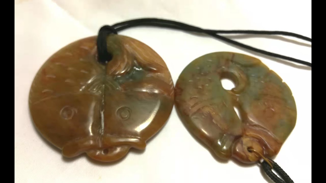 千年古玉！ 远古五彩双鱼佩, Ancient bi-fish color jade pendants, 之