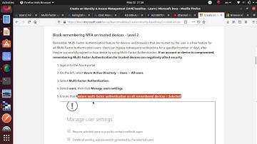 AZ500 Block remembering MFA on trusted devices   Level 2