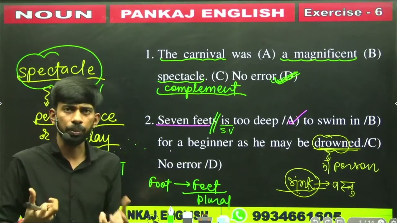 Noun Practice: Basic to Advance| Exercise - 6| Pankaj Sir| CGL, Bank PO, | Previous Year Questions|