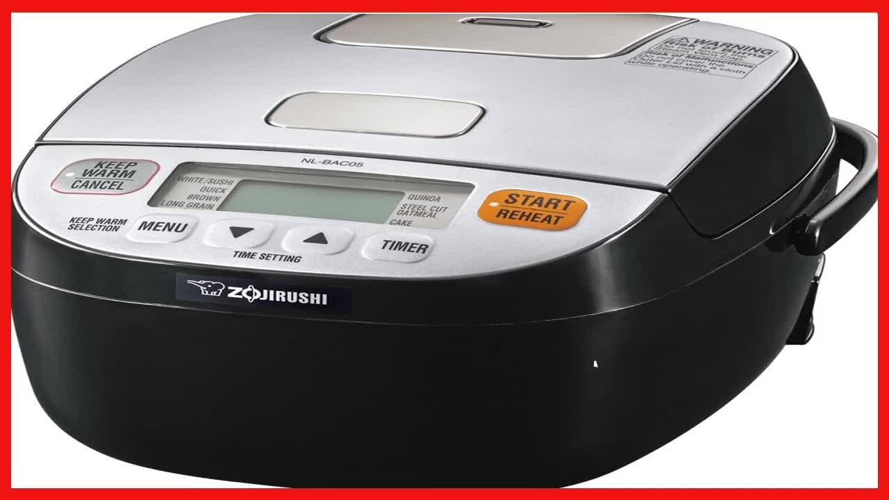 Zojirushi 612252NLBAC05SB Rice Cooker and Warmer, Silver Black YouTube