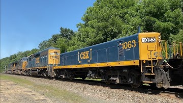 CSX M427-29 with yard slug set makes quick work of CP57 with a friendly crew