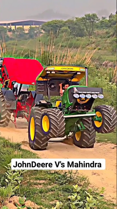 🏁JohnDeere V's Mahindra 575 di  tochan  stand // 5050D vs 575Di tarectr tochan. #shorts #5050 #575