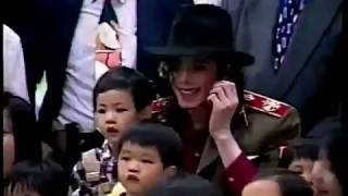Michael Jackson visits a childrens home in Taiwan