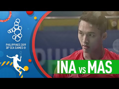 SEA GAMES 2019 Highlights - Indonesia vs Malaysia - Badminton Men's Team Finals - Match 1
