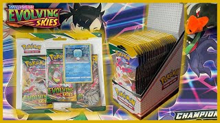 WHAT THE... FIRE! 🔥🔥🔥 *7 SECRET RARES!* Pokemon Evolving Skies Sleeved Booster Case OPENING!