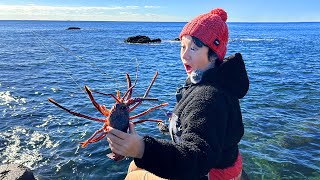 By Dropping Bait into the Gap Between the Rocks, You Can Catch a Giant Lobster!