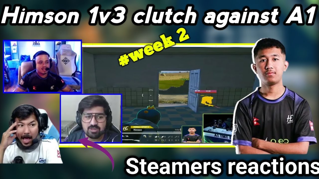 STREAMERS SHOCKED 😳 ON HIMSON CLUTCH MOMENTS AGAINST A1 TMT ESPORTS IN PMSL