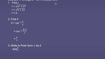 Polar Form (and Complex Numbers) (PreCalculus 7.3)