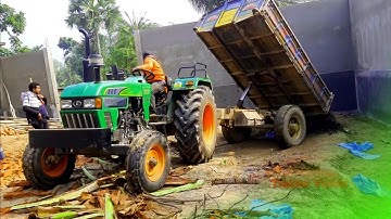 wow! Eicher 557 Tractor Unloading video Of Village 28 🚜 DIGITAL TRACTOR @tractorvision