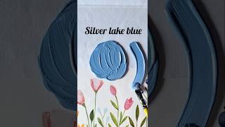 Making of silver lake blue colour by acrylics | acrylic colourmixing for silver lake blue #blue