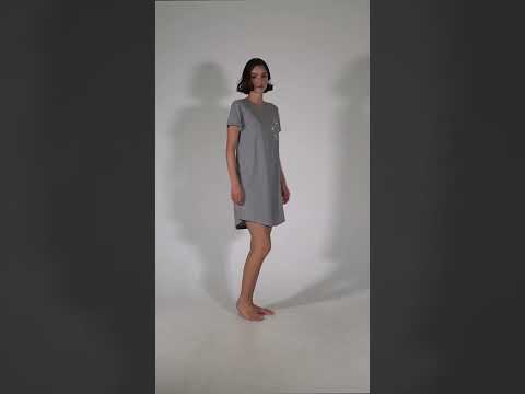 Купить Хлопковая туника с коротким рукавом VIENETTA 3120140000 в Украина в Lingerie.ua - Одяг для дому та відпочинку, Видео 1