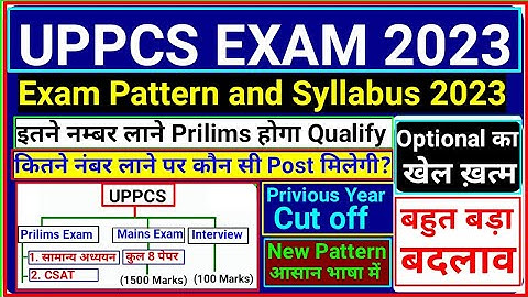 UPPCS Syllabus and Exam Pattern | UPPSC syllabus 2023 | UPPCS Notification 2023