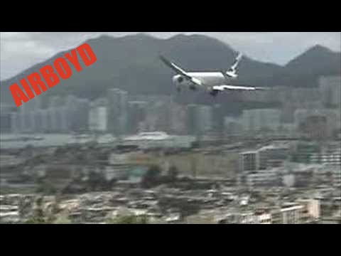 airboyd.tv Taken from the checkerboard used for the approach into Kai Tak. Good crosswind landing at end...