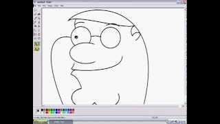 how to draw peter griffin from familyguy on windows paint