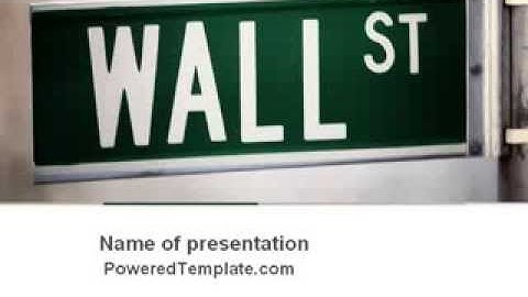 Wall St PowerPoint Template by PoweredTemplate.com
