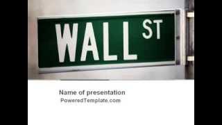 Wall St PowerPoint Template by PoweredTemplate.com