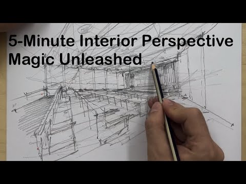 5-min pencil sketch of a cinema hall in 2-point perspective! #Art # ...