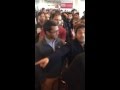 Angry mob at airport