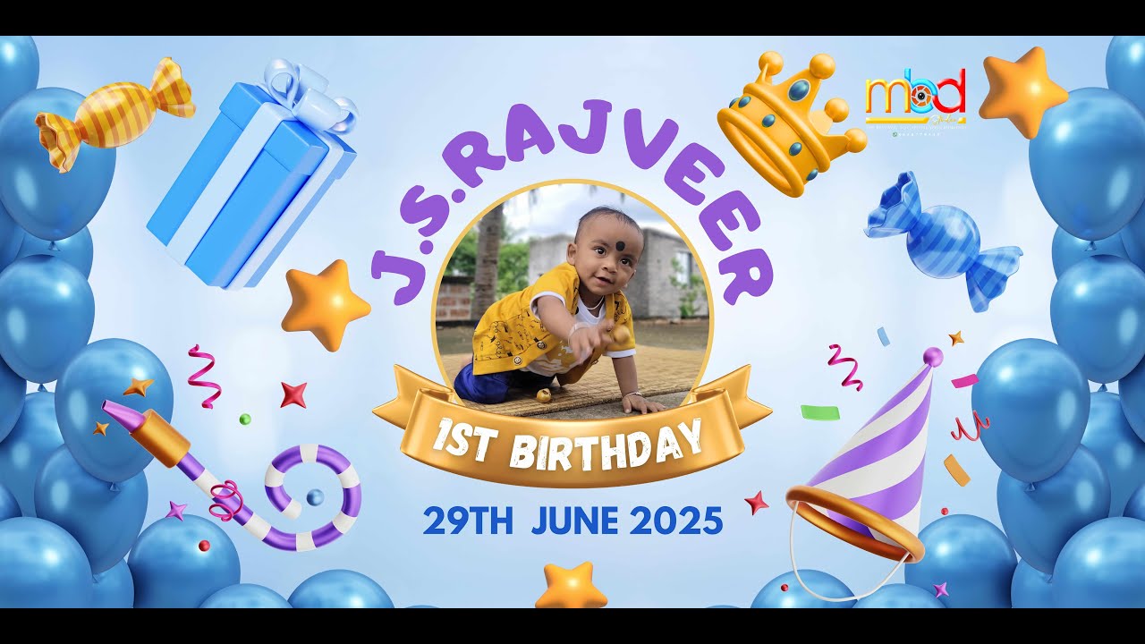 JS RAJVEER // BIRTHDAY INVITATION // MBD PHOTOGRAPHY // FIRST BIRTHDAY INVITATION VIDEO // 2025 //