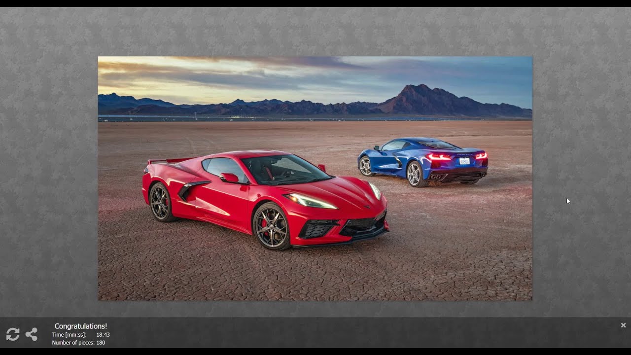 2020 Corvette Stingray Puzzle Time Lapse