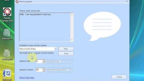 Repeat Signage free tools - Text To Speech WAV file creator