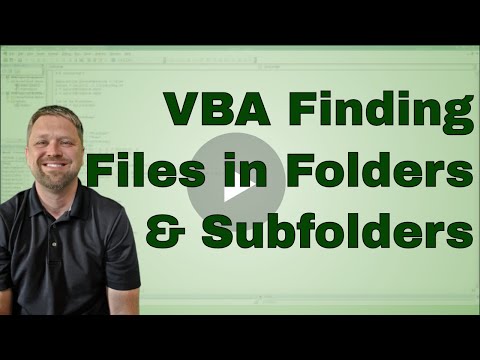 Quickly Find All files within a folder and sub folder in Excel VBA - Code Included