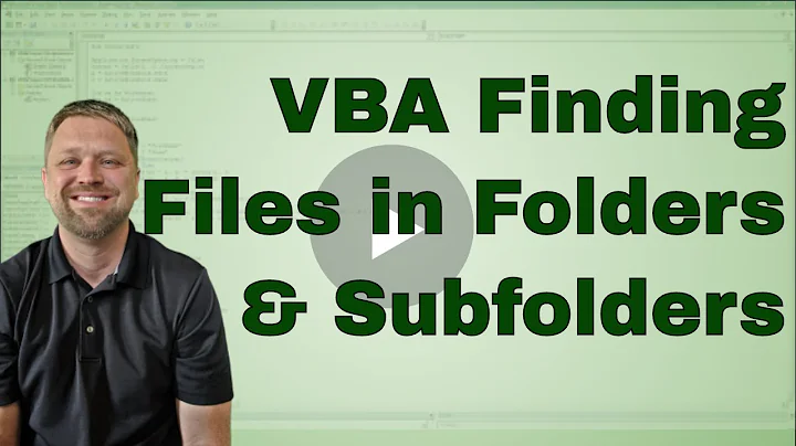 Quickly Find All files within a folder and sub folder in Excel VBA - Code Included