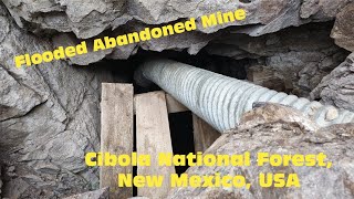 Scoping Out Flooded Abandoned Mine Entrance In Cibola National Forest of New Mexico, USA