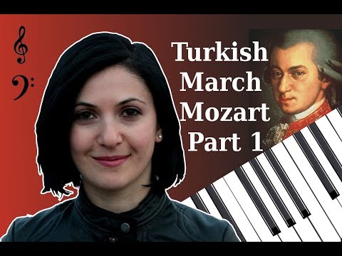 Mozart Turkish March Piano Tutorial 1 მოცარტის თურქული მარში ვიდეო გაკვეთილი 1