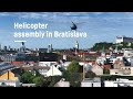 Liebherr - Helicopter assembly over the rooftops of Bratislava