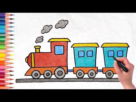 How to Draw a Train / step by step / easy drawing for kids || - YouTube