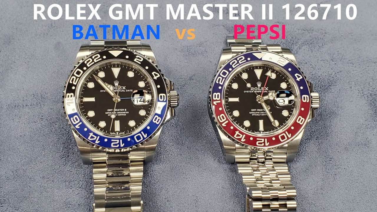 Rolex GMT Master II 126710 Batman vs Pepsi YouTube