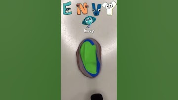 Inside out character ( ENVY ) Color mixing #satisfying #shorts #oddlysatisfying